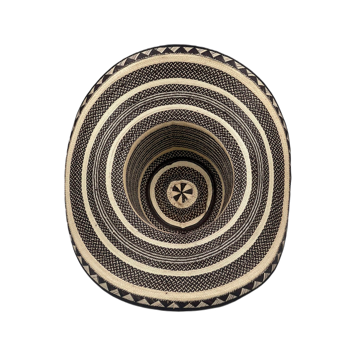 Sombreros 19 Fibras Negro con Blanco