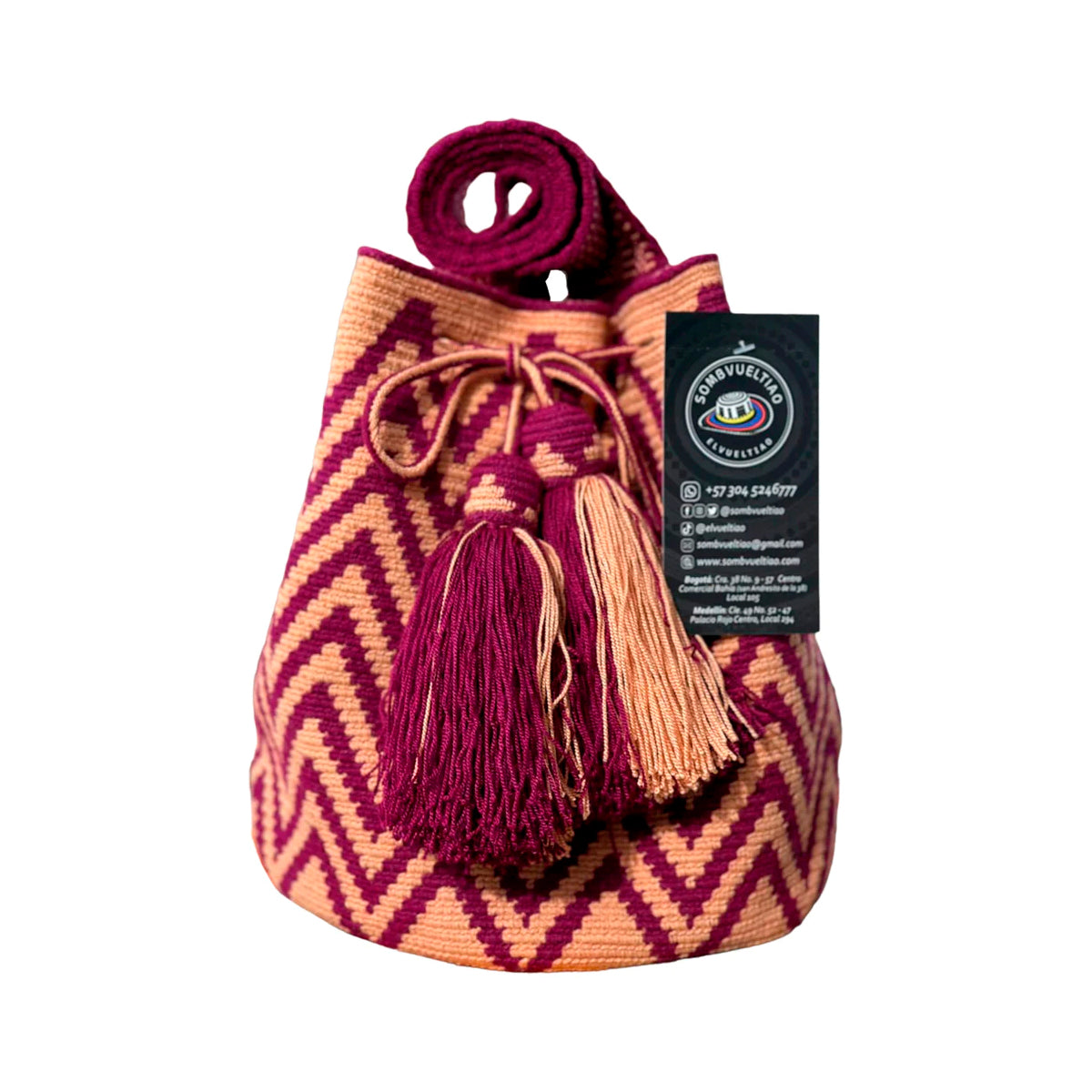 Mochila Artesanal Figuras Wayuu Colección Paraíso