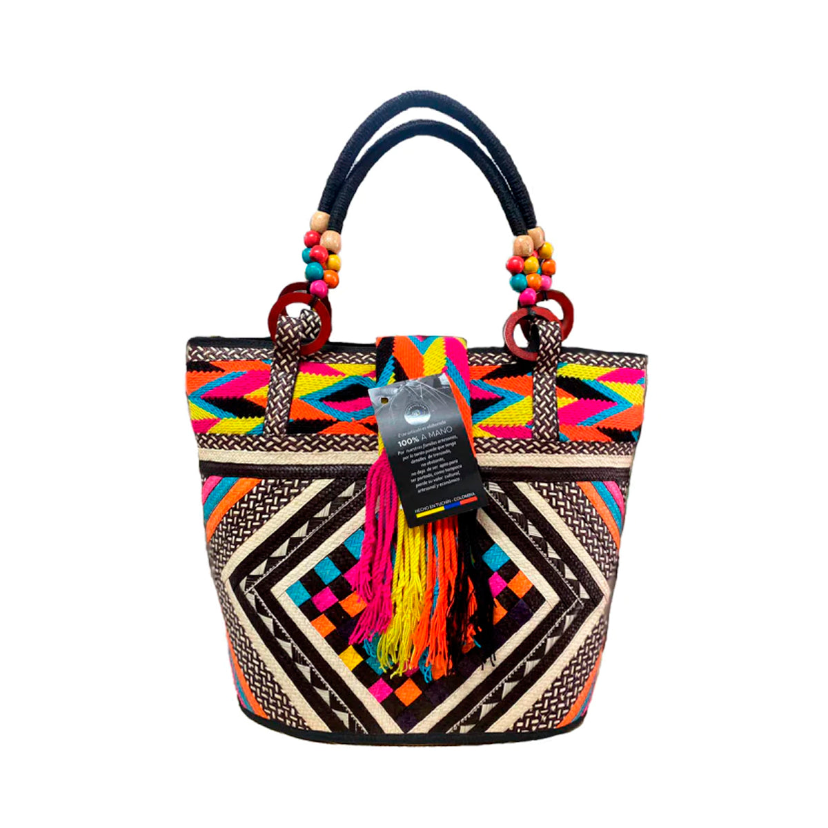 Bolso Multicolor Diseño Exclusivo Caña Flecha