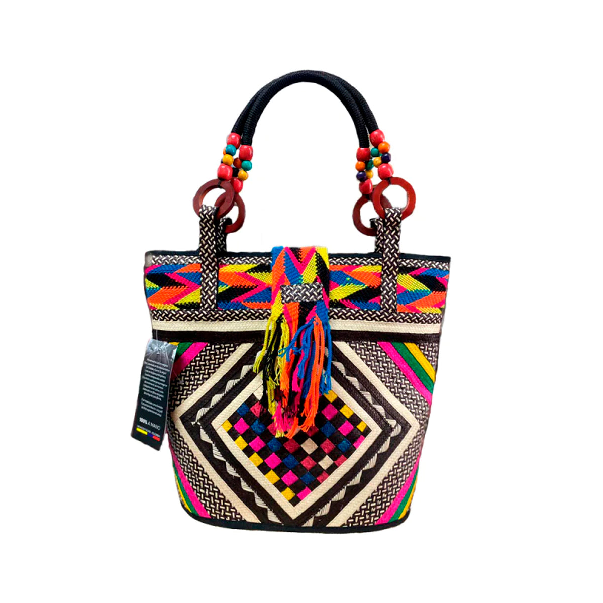 Bolso Multicolor Diseño Exclusivo Caña Flecha