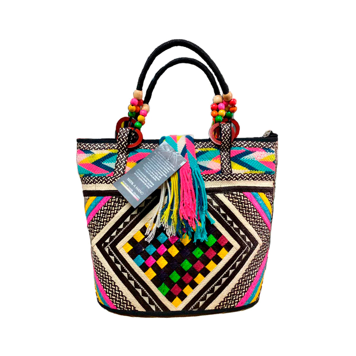 Bolso Multicolor Diseño Exclusivo Caña Flecha