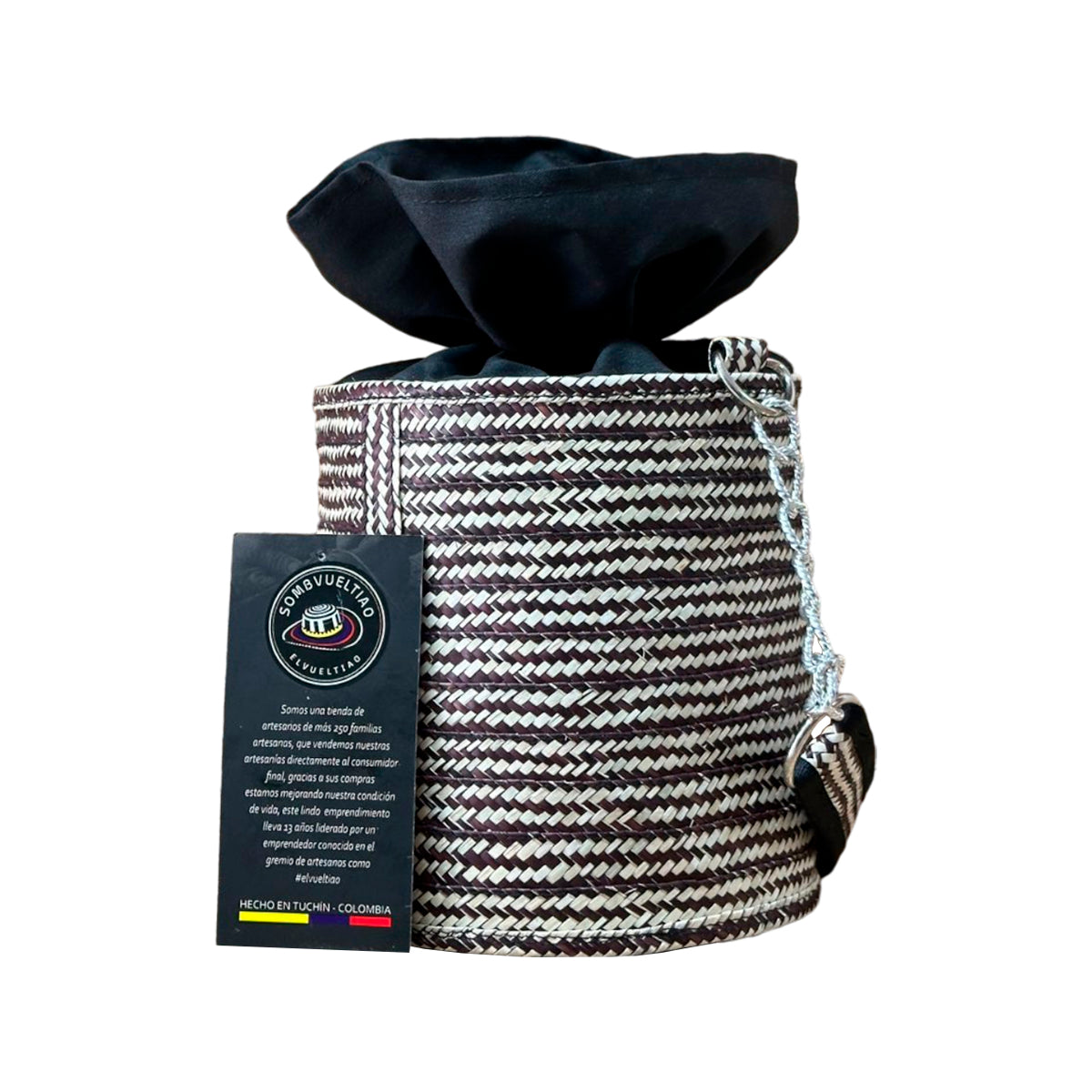 Bolso Cilindro Exclusivo con Moño Diseño Tradicional