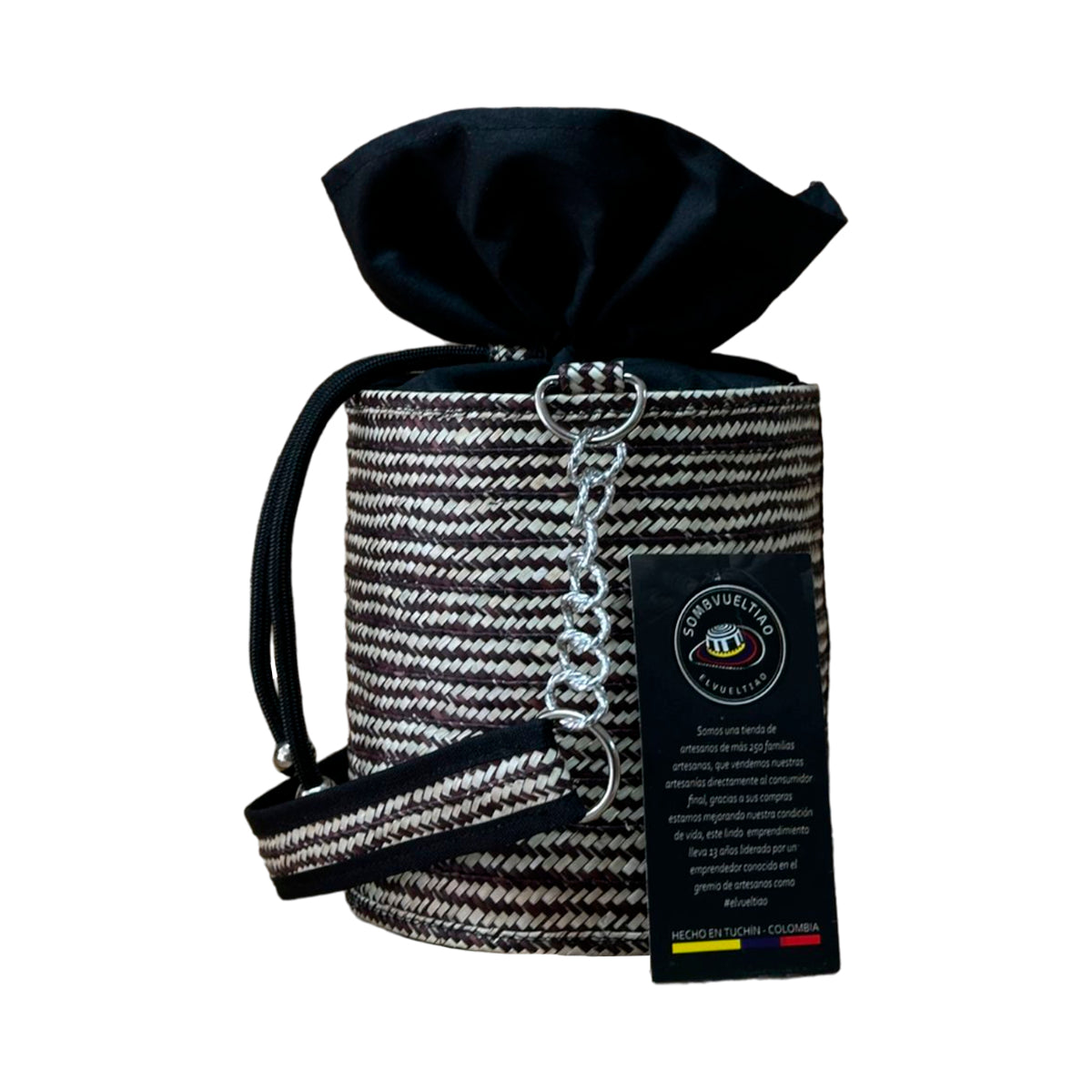 Bolso Cilindro Exclusivo con Moño Diseño Tradicional