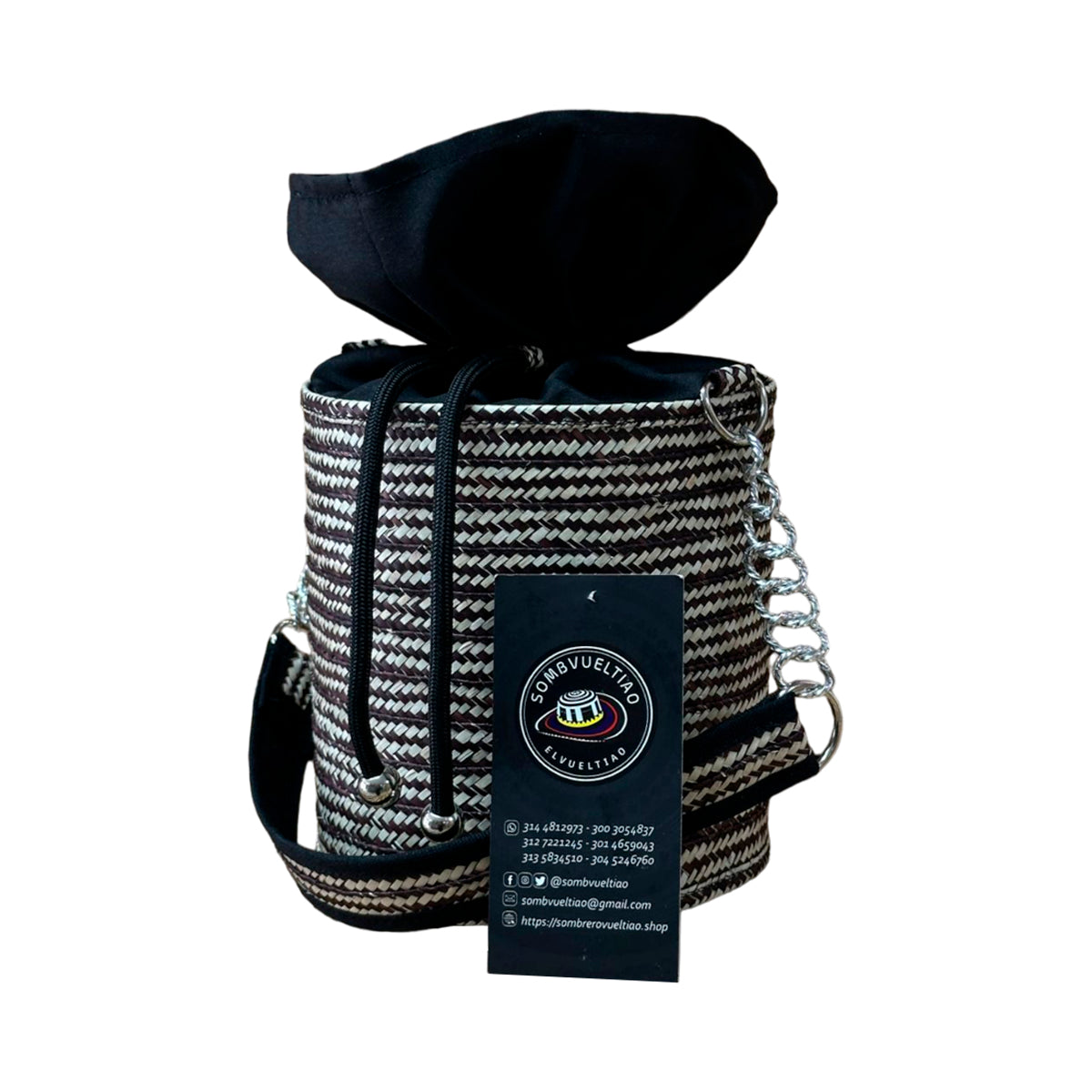 Bolso Cilindro Exclusivo con Moño Diseño Tradicional