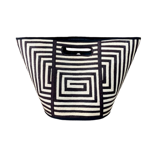 Bolso Artesanal a Mano Diseño Cebra Espiral