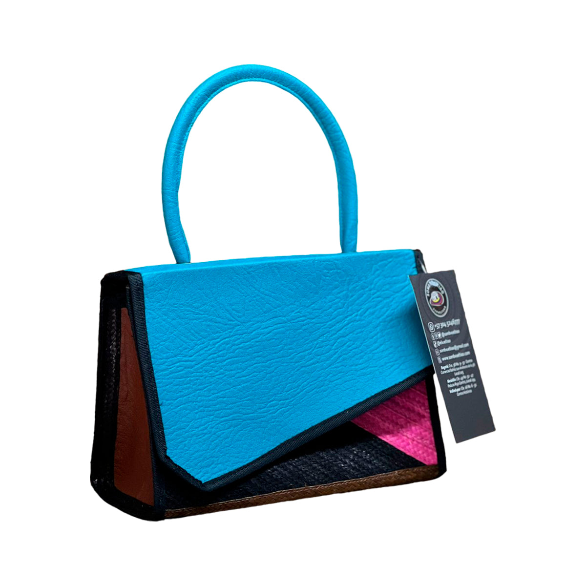 Bolso Exclusivo Artesanal en Cuero y Caña Flecha