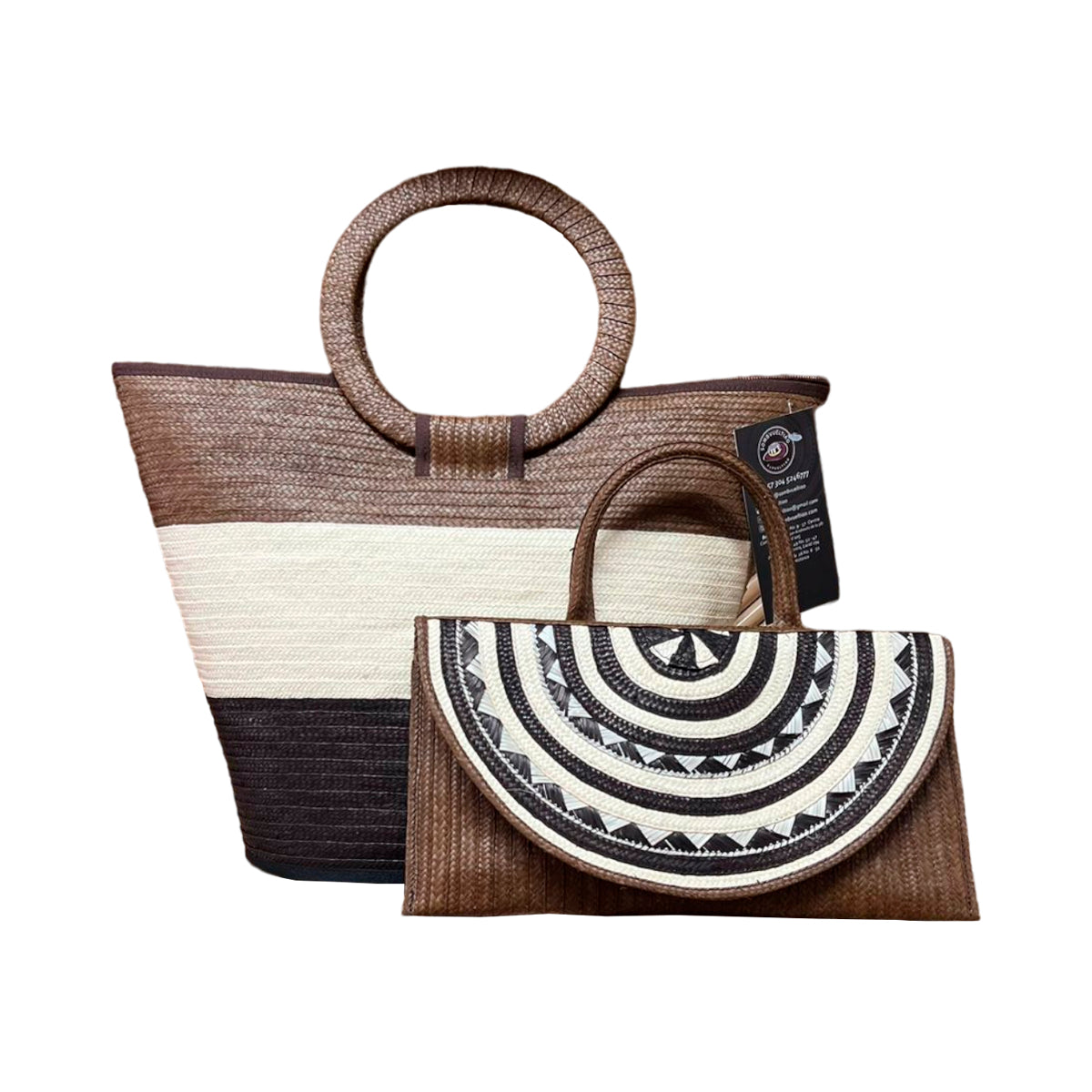 Combo Dúo Bolso y Cartera Multicolor a Mano