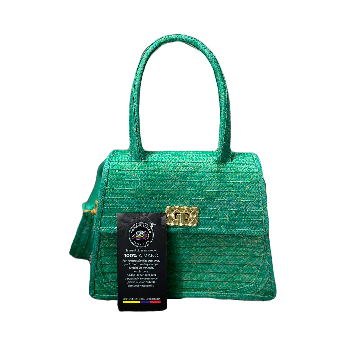 Cartera Exclusiva Artesanal Diseño Verde