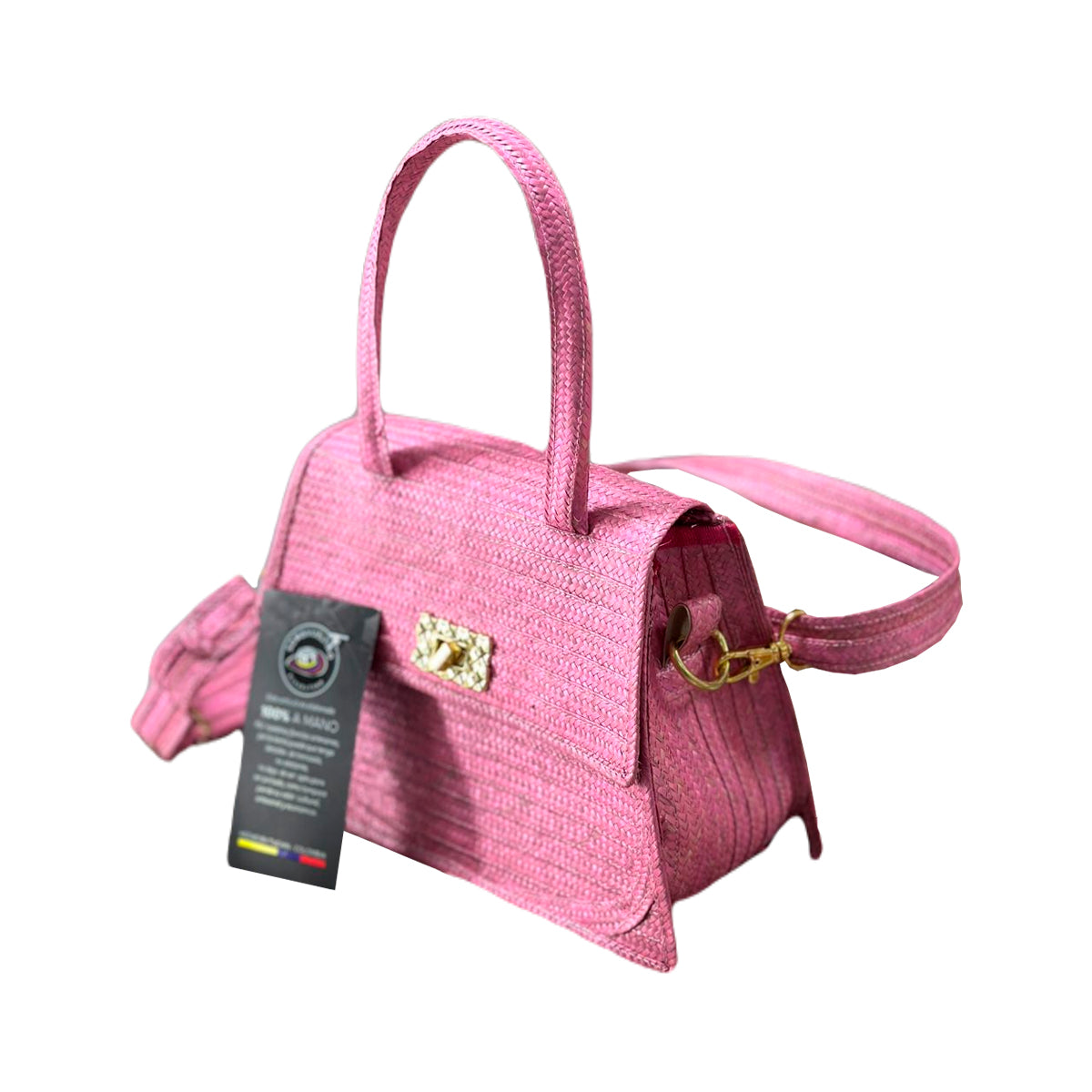 Cartera Exclusiva Artesanal Diseño Rosa