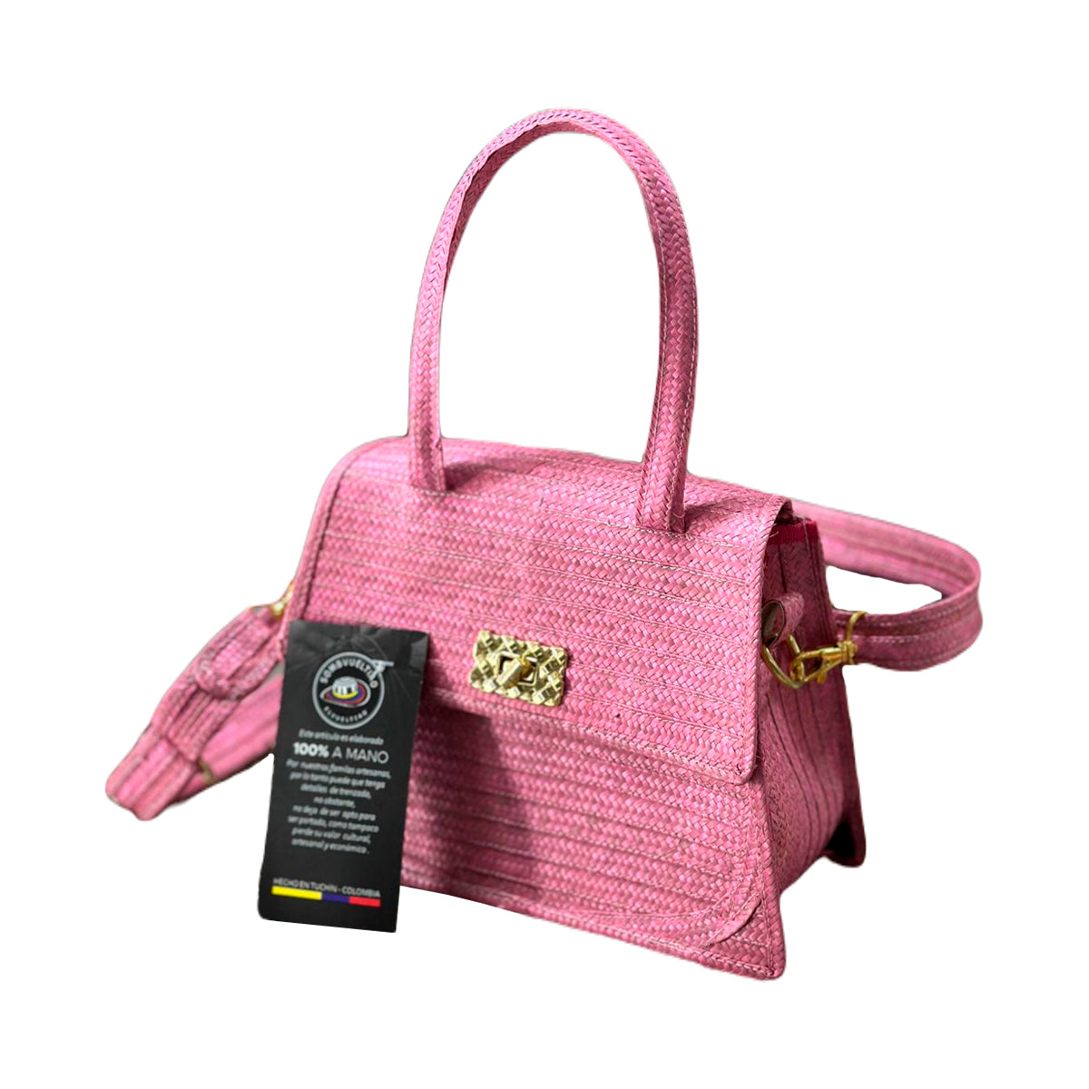 Cartera Exclusiva Artesanal Diseño Rosa