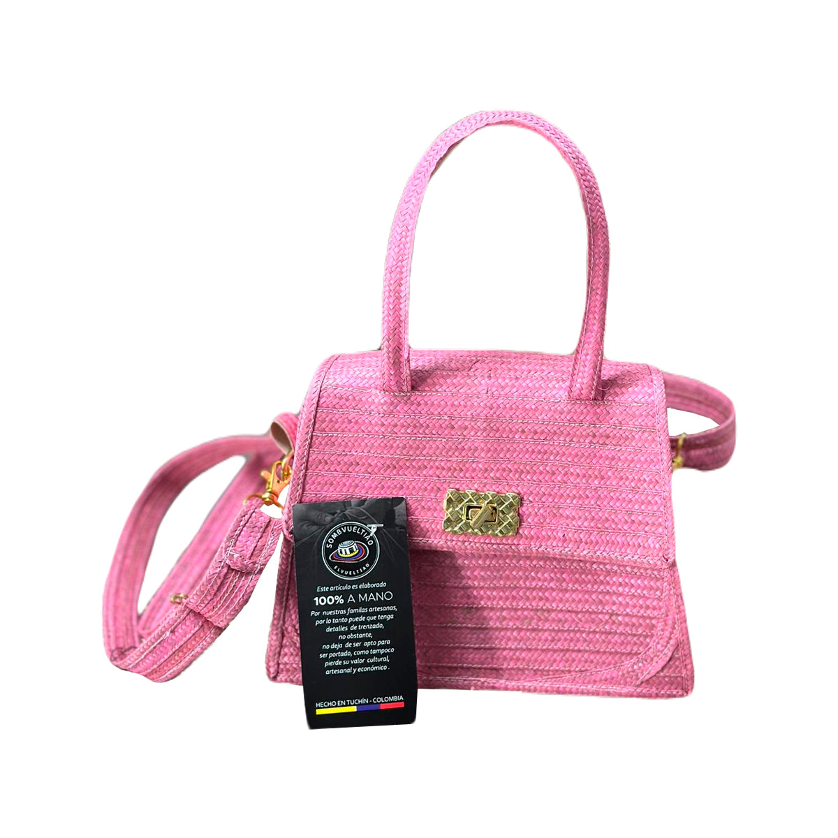 Cartera Exclusiva Artesanal Diseño Rosa