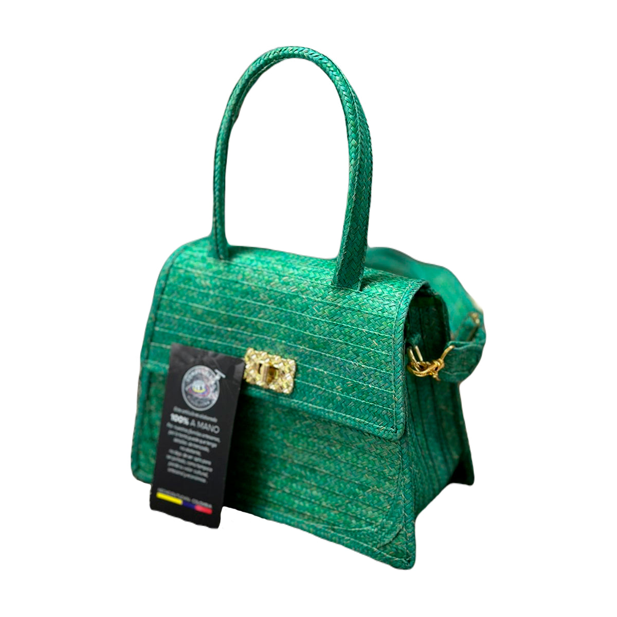 Cartera Exclusiva Artesanal Diseño Verde