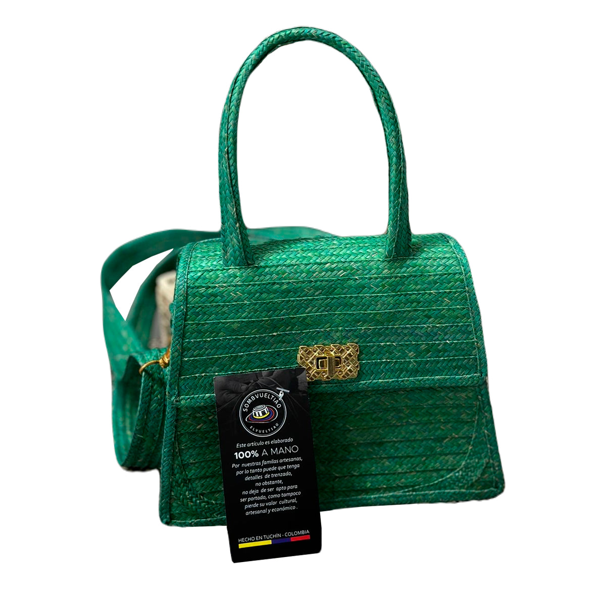 Cartera Exclusiva Artesanal Diseño Verde