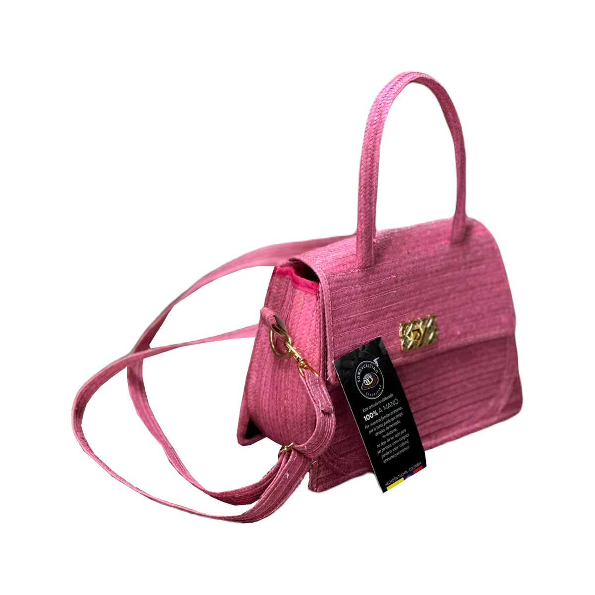 Cartera Exclusiva Artesanal Diseño Rosa