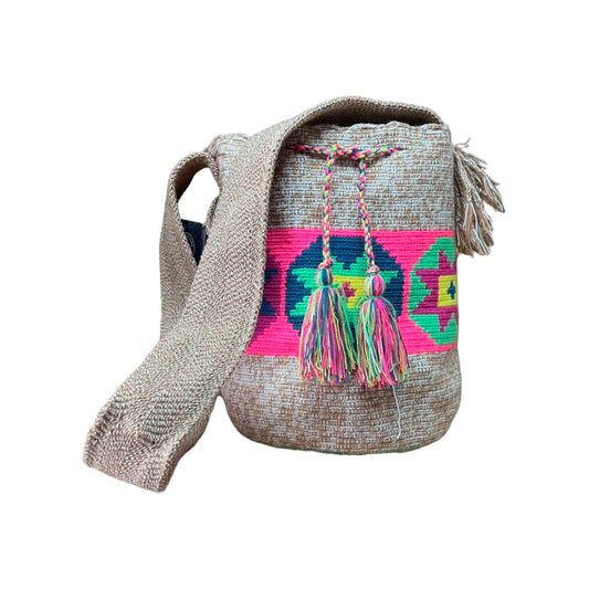 Mochila Wayuu Multicolor Diseño Único