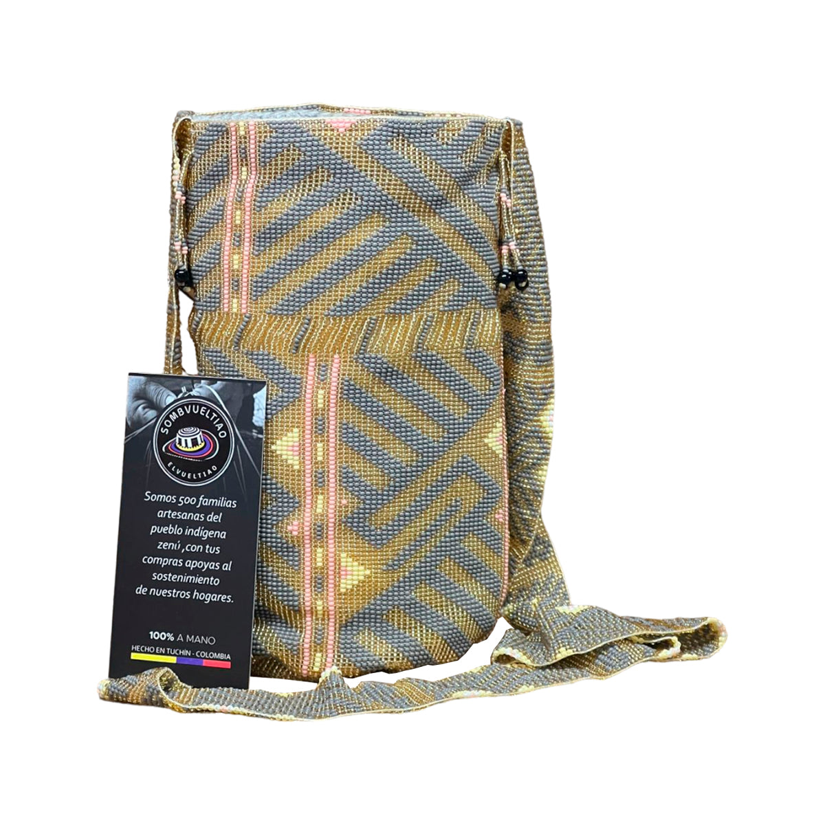 Mochila de Mostacilla Diseño Colores Perlas