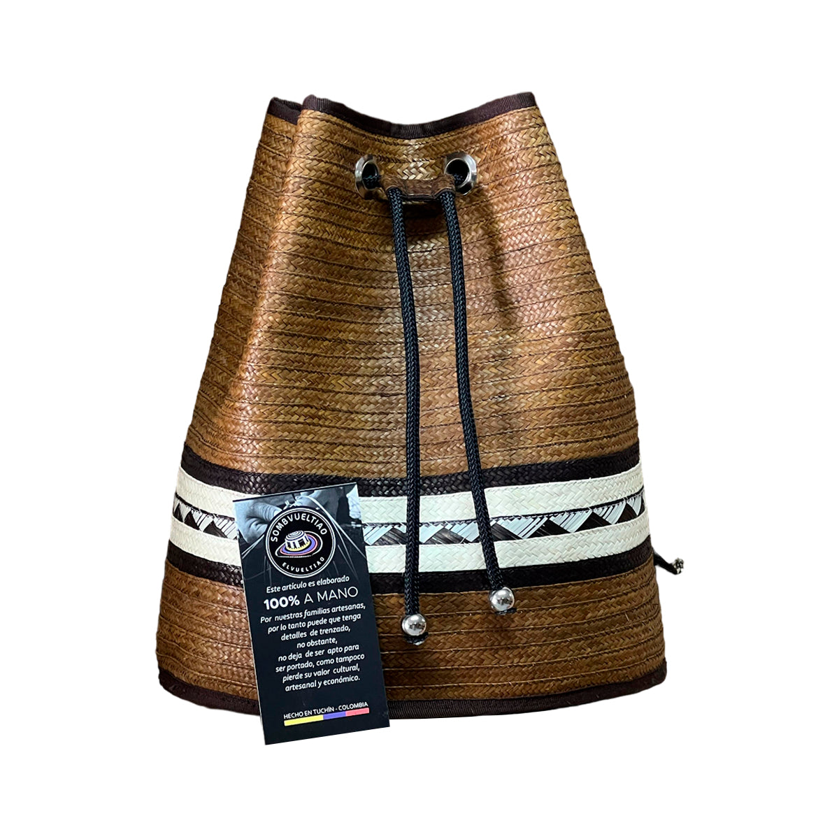 Morral Exclusivo en Caña Flecha Diseño Marrón