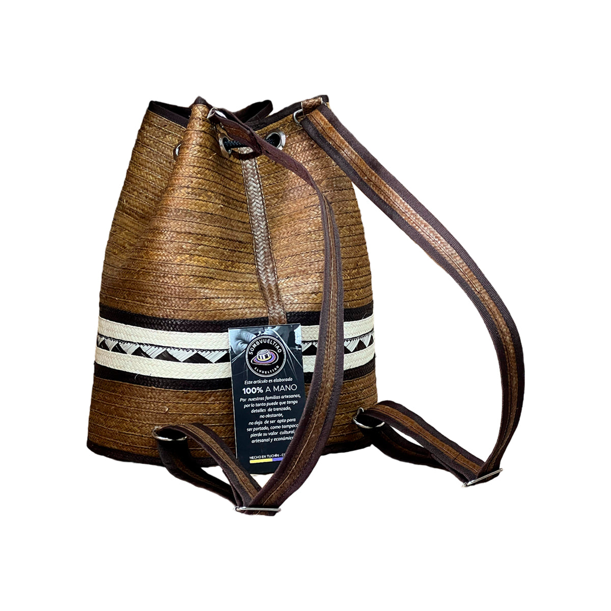 Morral Exclusivo en Caña Flecha Diseño Marrón