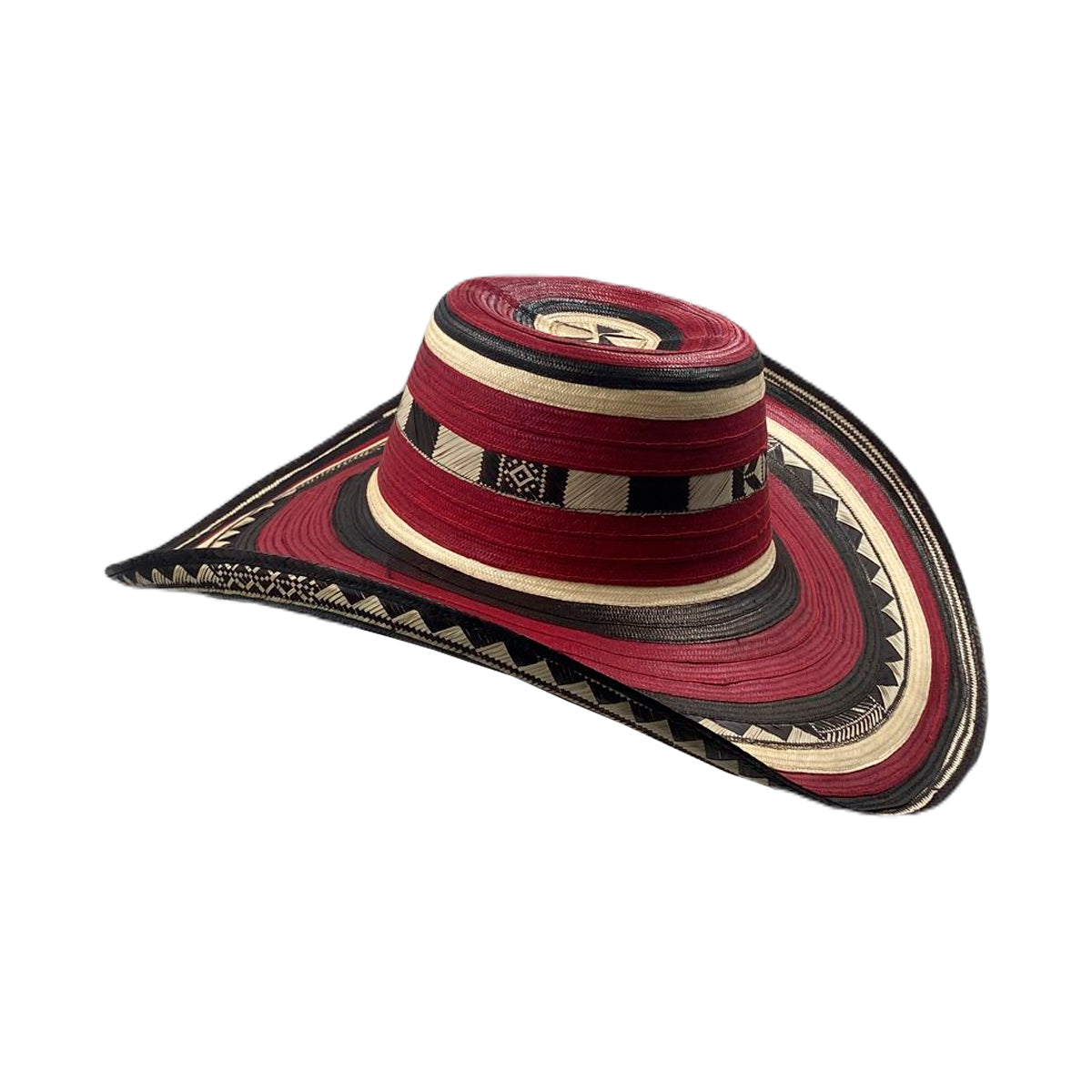 Sombrero 23 Fibras Exclusivo Rojo Pinta Tradicional
