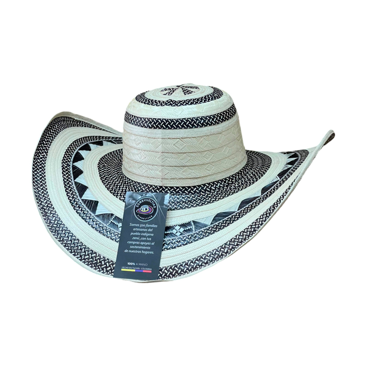 Sombrero 27 Fibras Diseño Granito con Figuras