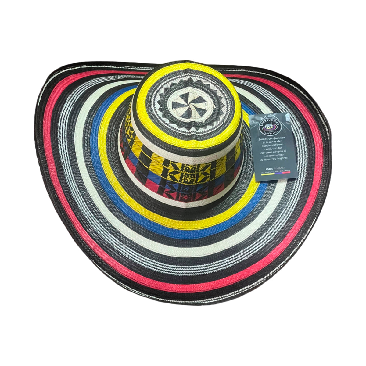Sombrero 19 Fibras Tricolor Exclusivo Colombiano