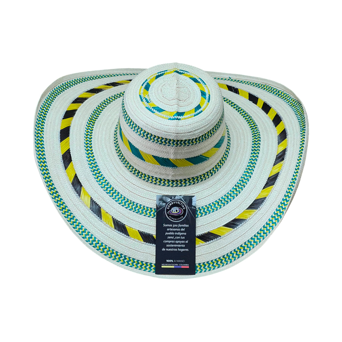 Sombrero 23 Fibras Exclusivo Pinta M Multicolor