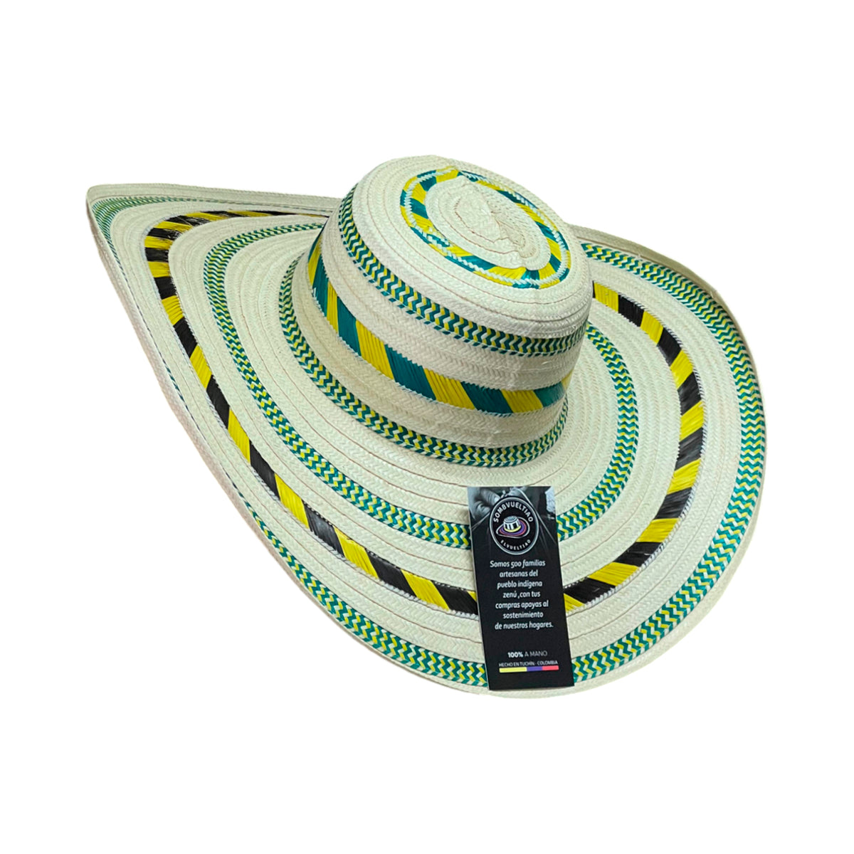 Sombrero 23 Fibras Exclusivo Pinta M Multicolor