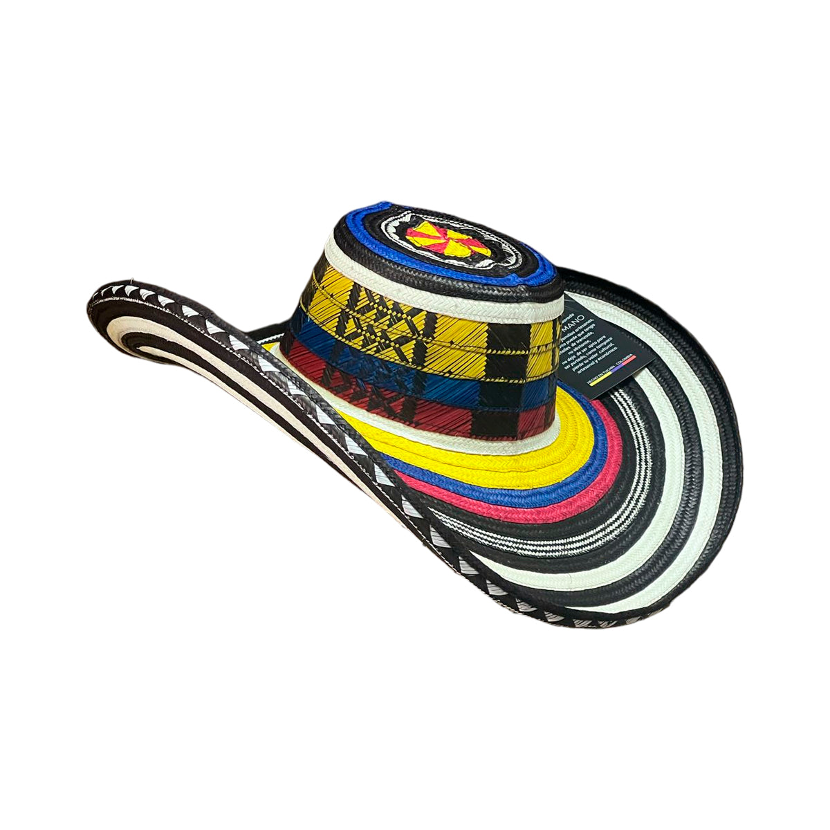 Sombrero 15 Fibras Tradicional Tricolor Artesanal