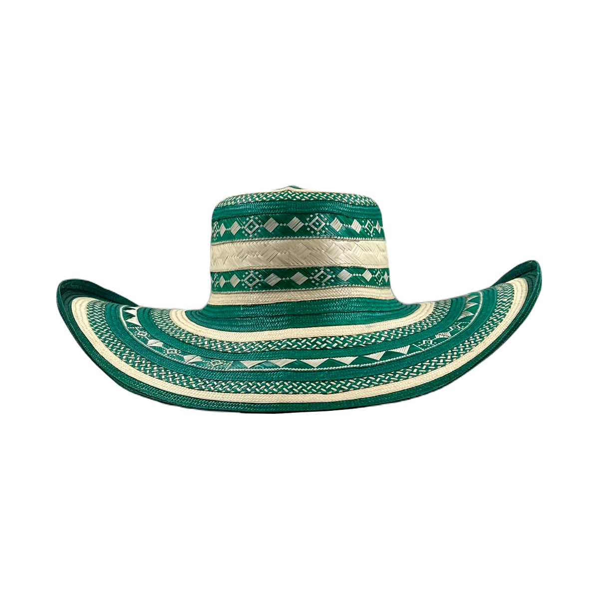 Sombrero 23 Fibras Exclusivo Diseño Verde