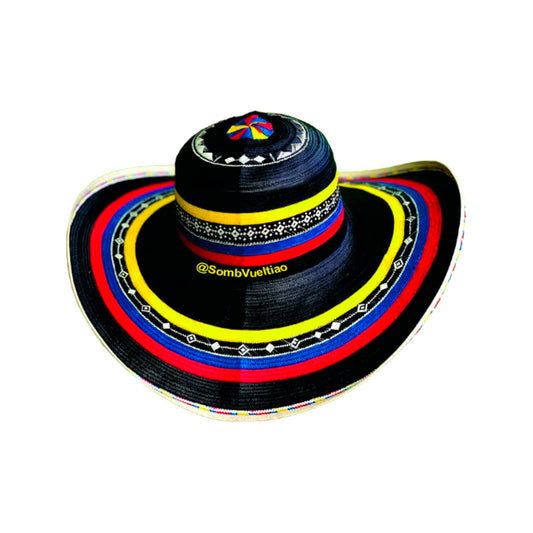 Sombrero 23 Fibras Black Tricolor MY