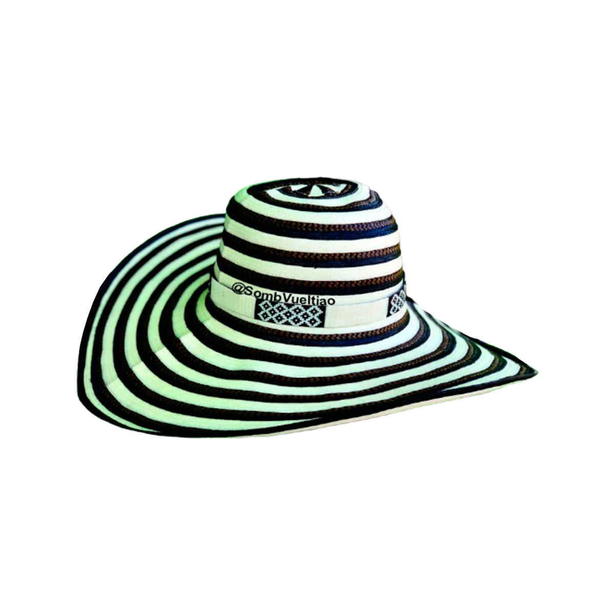 Sombrero 23 Fibras Diseño Cebra