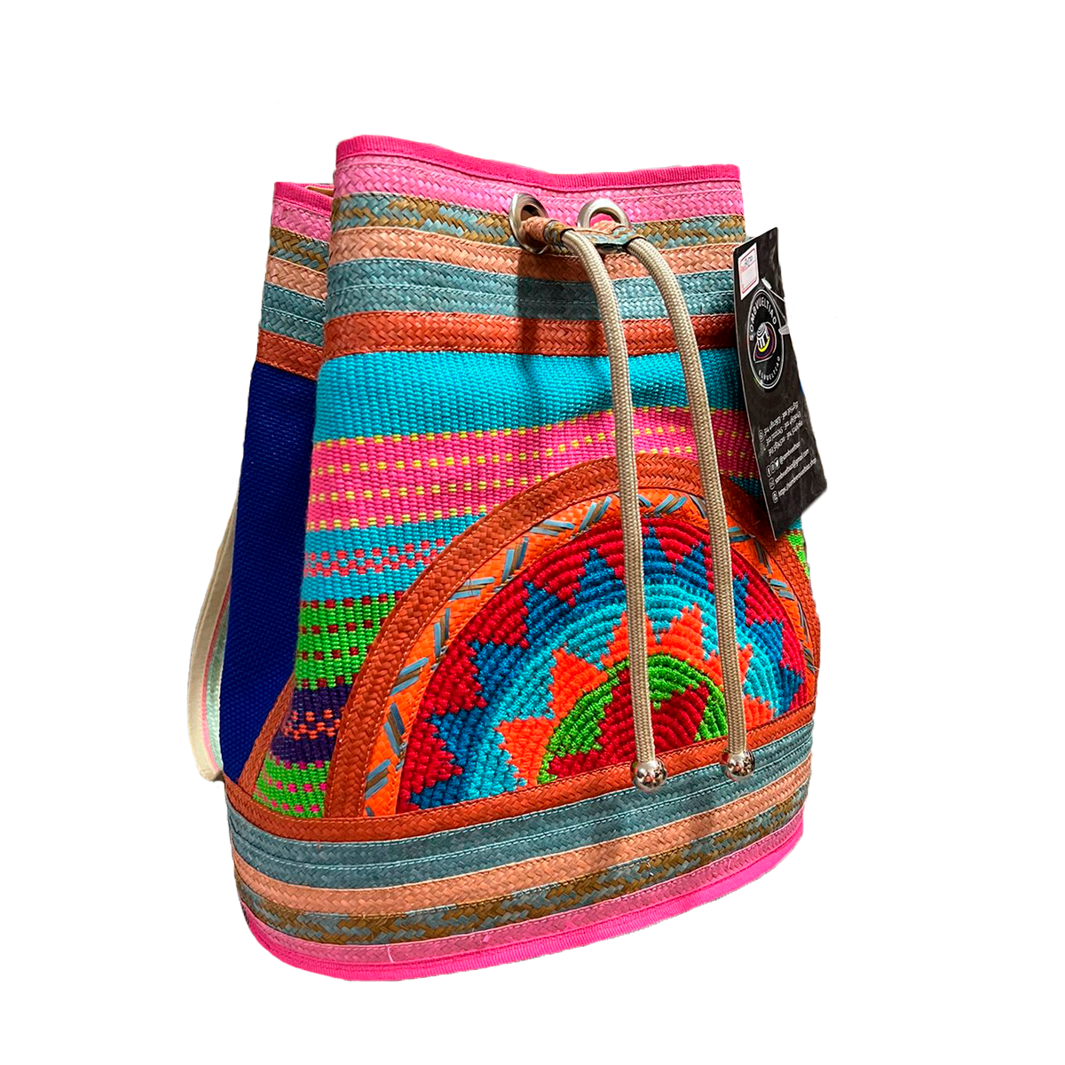Morral Artesanal Diseño Tres Culturas Multicolor