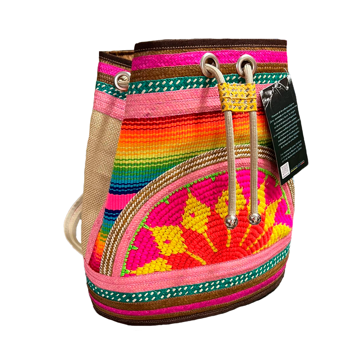 Morral Artesanal Diseño Tres Culturas Multicolor