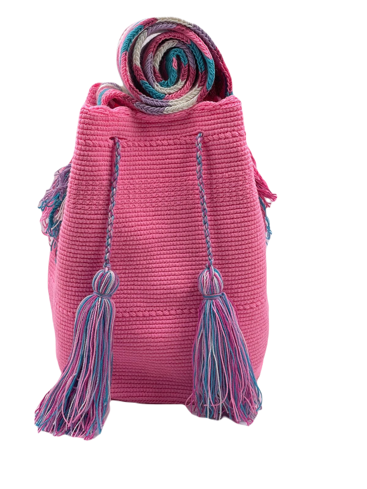 Mochila Wayuu Exclusiva Diseño Rosa