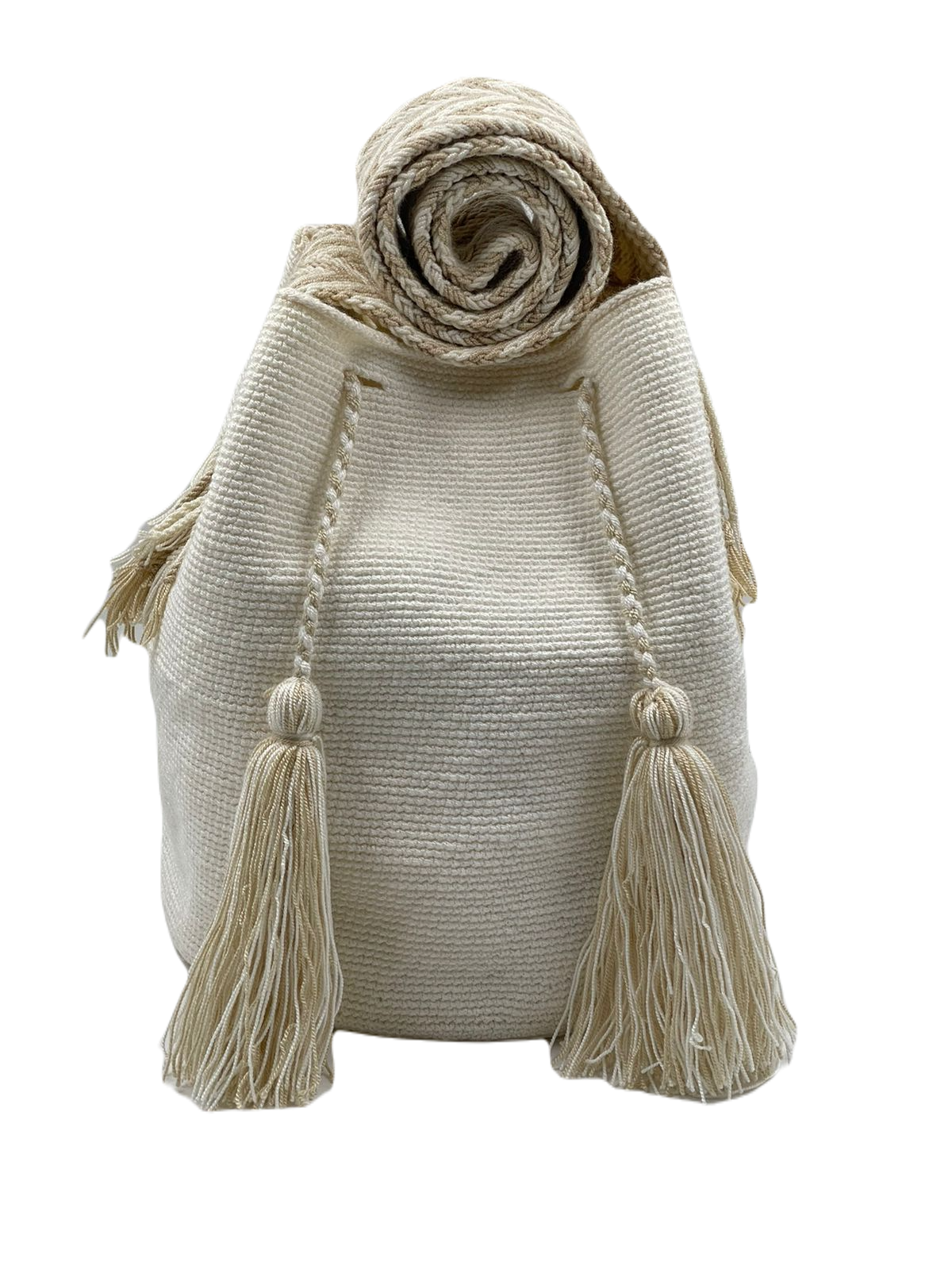 Mochila Wayuu Exclusiva Diseño Blanca