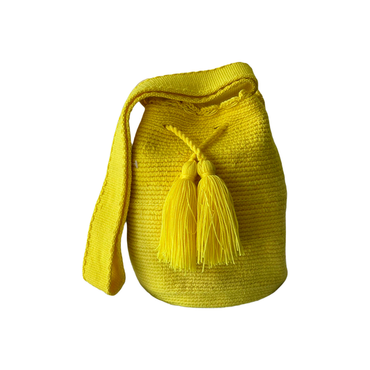 Mochila Unicolor Mediana Diseño Artesanal