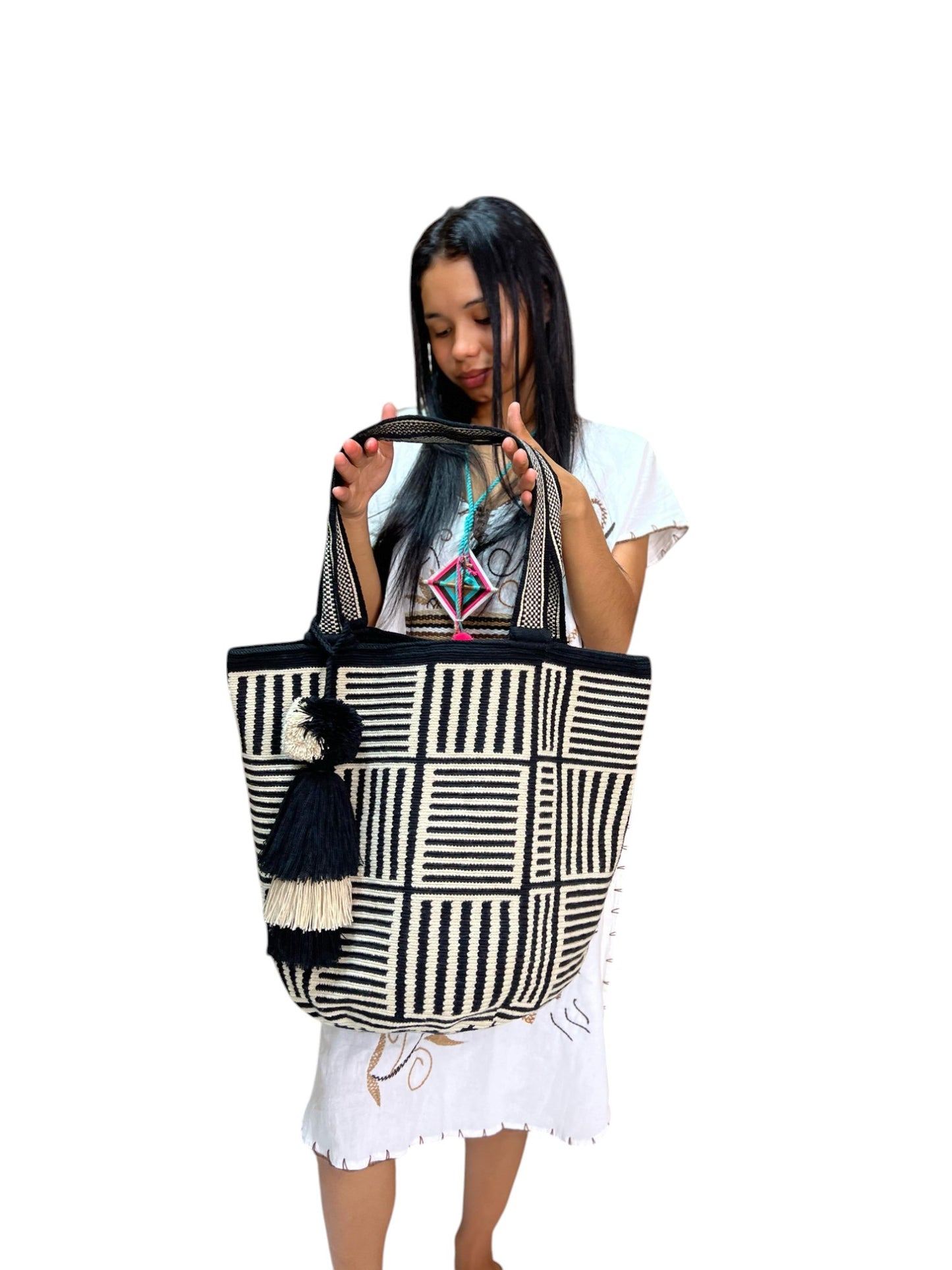 Mochilón Exclusivo Bolso Grande Multicolor con Figuras