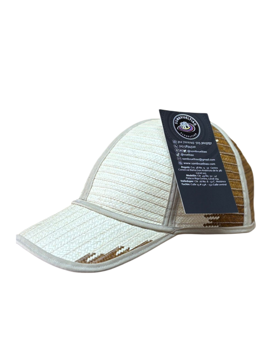 Gorra Artesanal Exclusiva Diseño Cruda Beige
