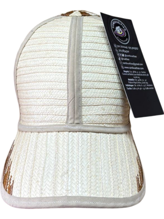 Gorra Artesanal Exclusiva Diseño Cruda Beige