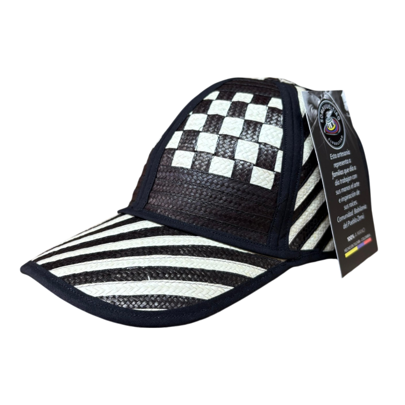 Gorra Artesanal Exclusiva Diseño Ajedrez