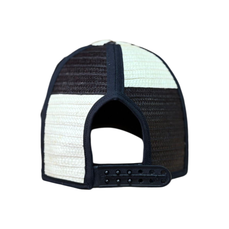 Gorra Artesanal Exclusiva Diseño Beige con Negro