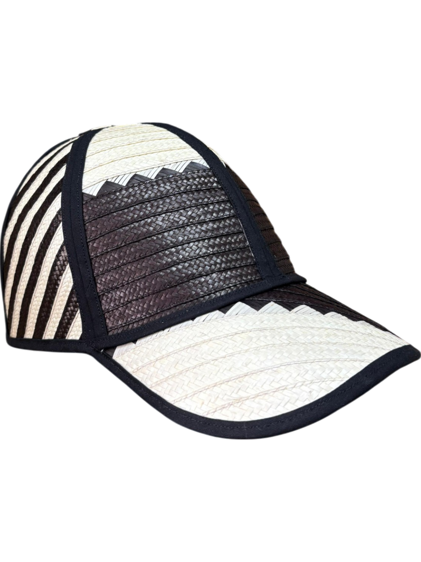 Gorra Artesanal Exclusiva Diseño Beige y Negro