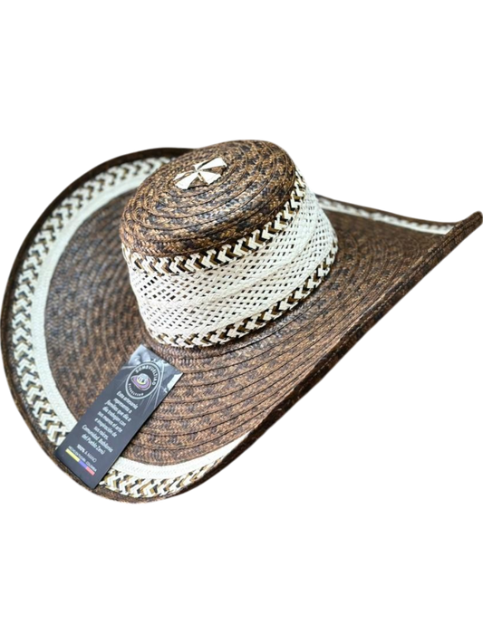 Sombrero Exclusivo Marrón con Figuras Línea Tierra