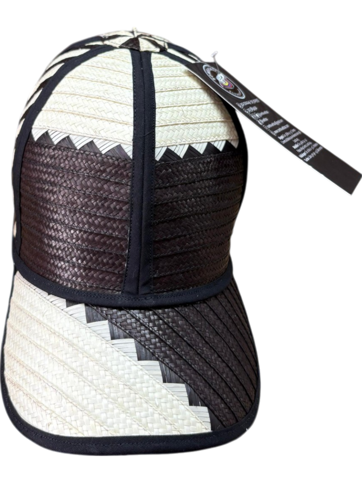 Gorra Artesanal Exclusiva Diseño Beige y Negro