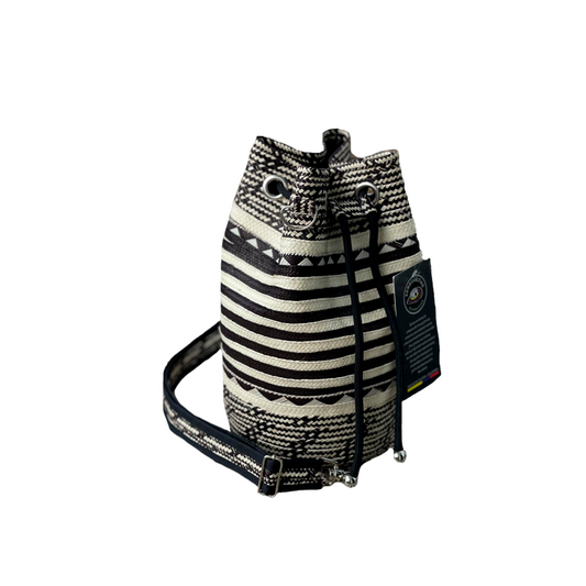 Mochila Exclusiva Caña Flecha Diseño Cebra Fina