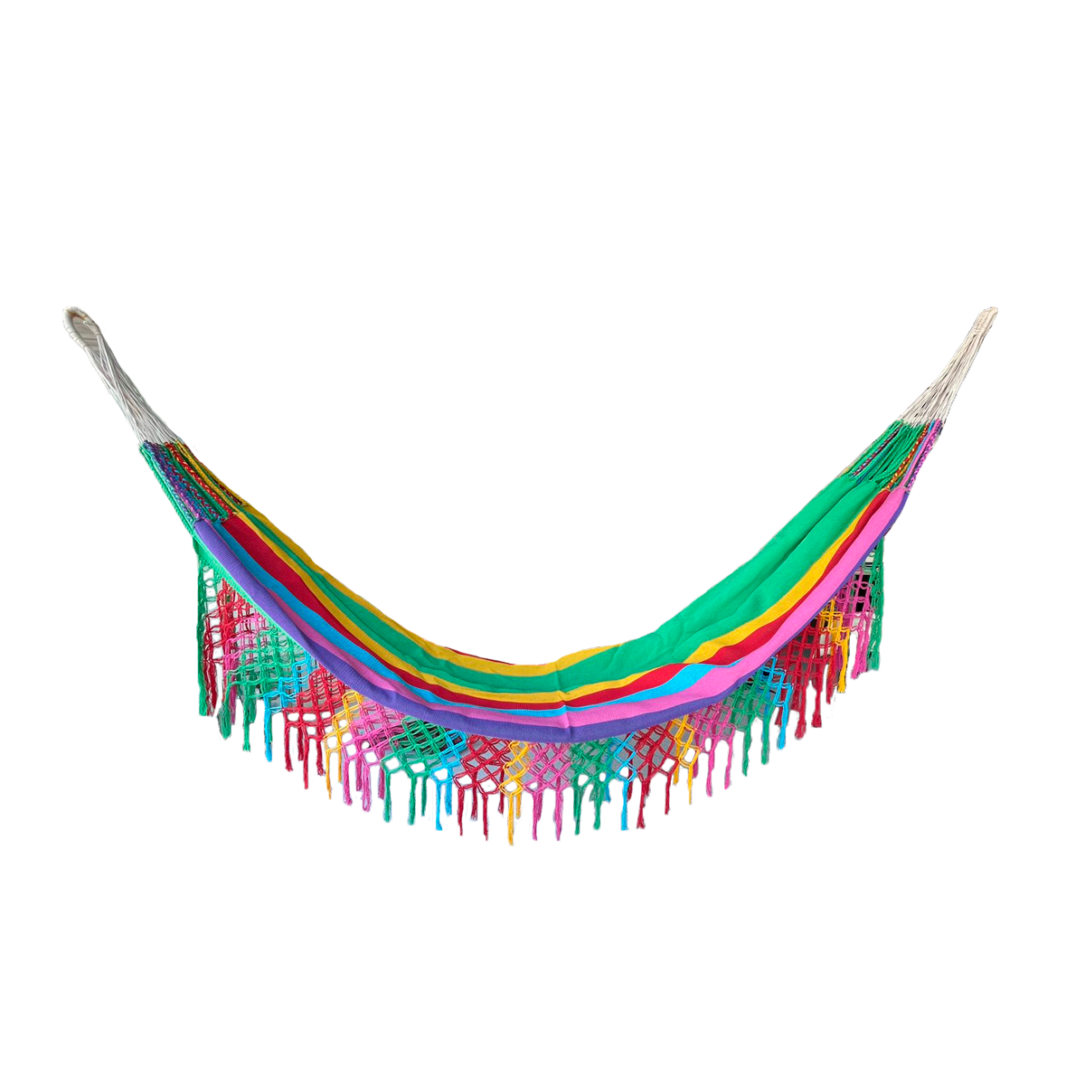 Hamacas artesanales medianas con Rallas coloridas