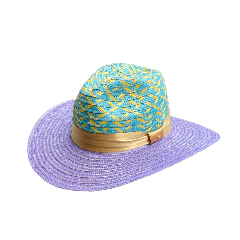 Sombrero Panameño Multicolor Figuras a Mano
