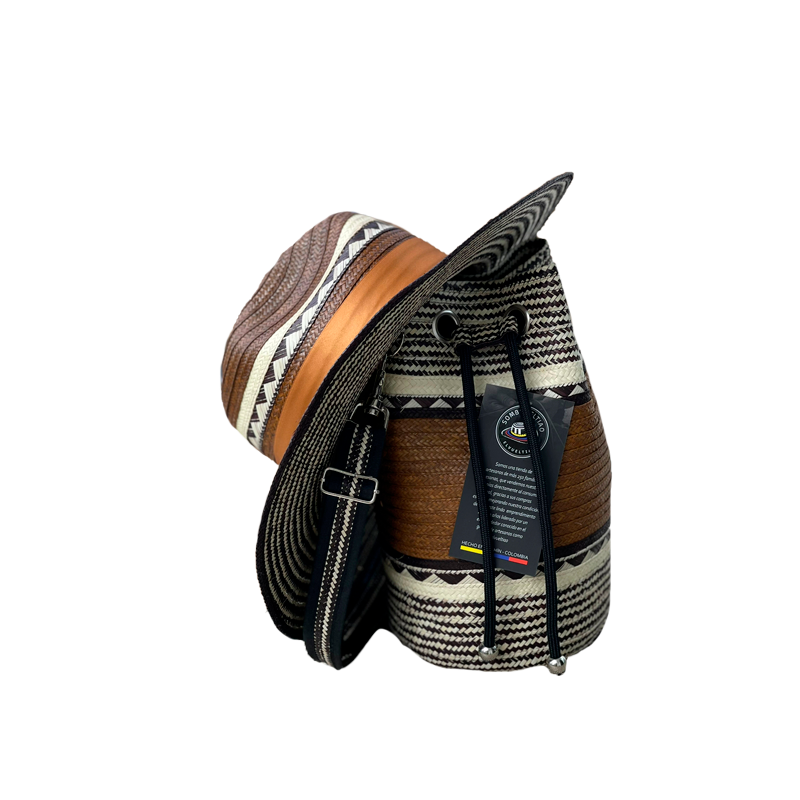 Combo Duo Tradición Diseño Marrón con Peine