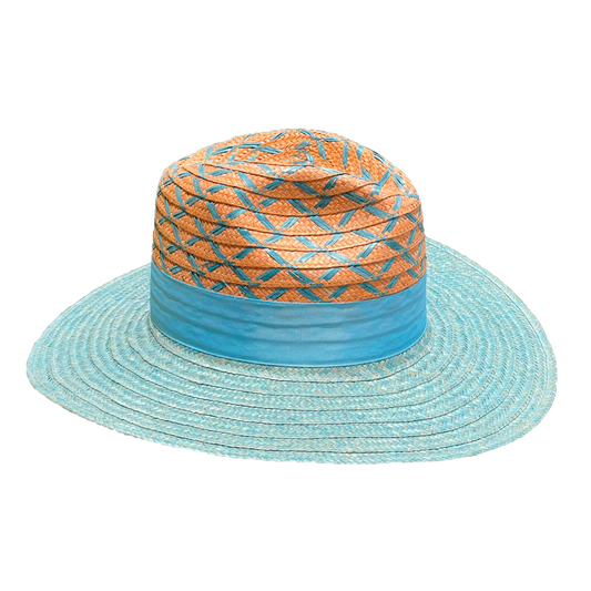 Sombrero Panameño Exclusivo Diseño Ala Azul MY