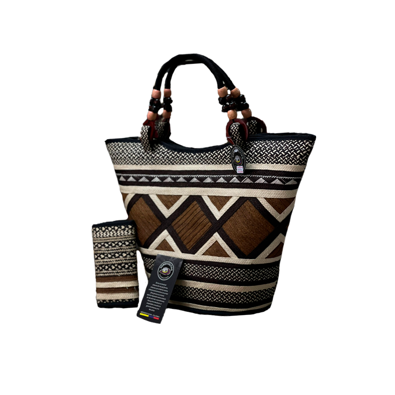 Set Bolso + Caratera Diseño Marrón Exclusivo